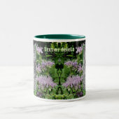Wild Purple Bee Balm Frameあなたの写真を追加 ツートーンマグカップ (中央)