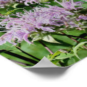 Wild Purple Bee Balm Frameあなたの写真を追加 ポスター (角)