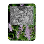 Wild Purple Bee Balm Frameあなたの写真を追加 マグネット (縦)