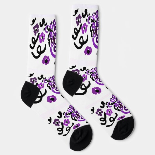 Wild Purple Peacock ソックス (右)