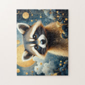 Wild Raccoon painted ジグソーパズル (縦)