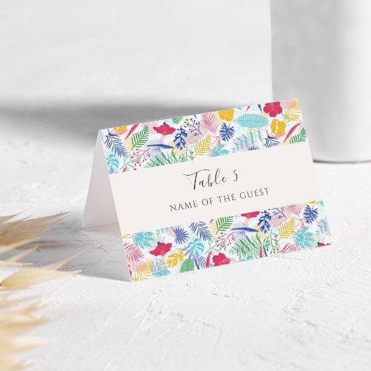 Wild Rain Forest Evergreen Wedding Place card テーブルナンバー
