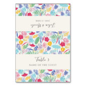 Wild Rain Forest Evergreen Wedding Place card テーブルナンバー (正面)