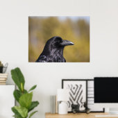 Wild Raven Portrait - Fine Art Print ポスター (ホームオフィス)
