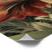 wild red amaryllis flowers ポスター (角)