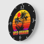 Wild Retro Summer Vibes-62827 ラージ壁時計 (傾斜)
