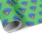 Wild Roar Gift Wrap – Blue Panther Pattern ラッピングペーパー (ロールコーナー)