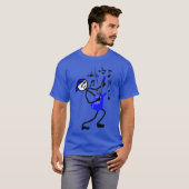 Wild Rock guitarist with cap retro Tシャツ (正面フル)