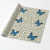 Wild Romantic Field Blue butterflies ラッピングペーパー (アンロールド)