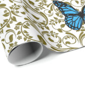Wild Romantic Field Blue butterflies ラッピングペーパー (ロールコーナー)