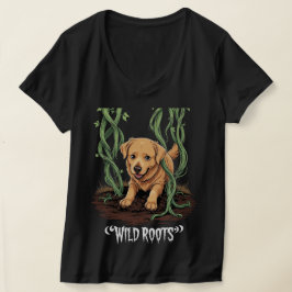 Wild Roots – スプーキーゴールデンレトリバーガーデンデザイン Tシャツ