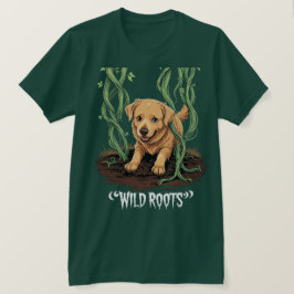 Wild Roots – スプーキーゴールデンレトリバーガーデンデザイン Tシャツ