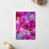 Wild Rose Collage ノートカード (正面/裏面インサイチュ)