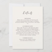 Wild Rose Floral Petals Garden Affair Wedding 招待状 (裏面)