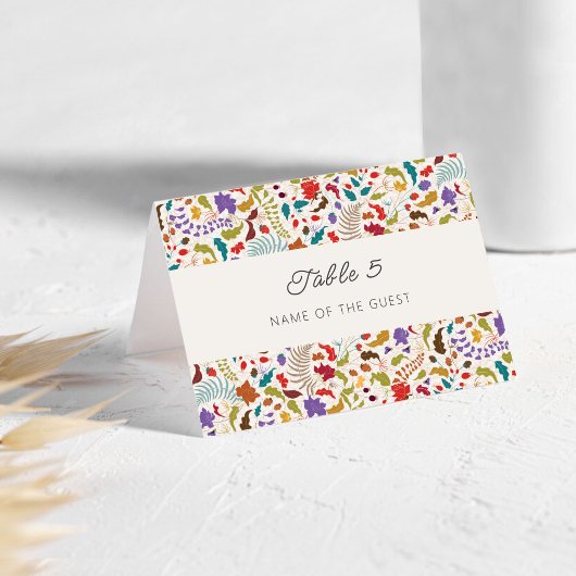 Wild Rose Woods Flower Garden Wedding Place Card テーブルナンバー