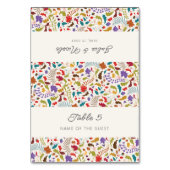 Wild Rose Woods Flower Garden Wedding Place Card テーブルナンバー (正面)