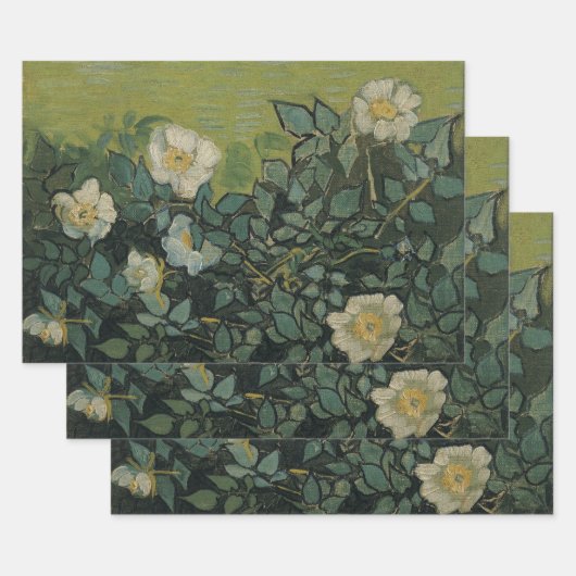 Wild Roses by Vincent van Gogh ラッピングペーパーシート (セット)