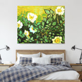 Wild Roses, popular painting by Vincent van Gogh キャンバスプリント (インサイチュ (寝室))