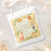 Wild Safari Adventure Awaits Baby Shower フェイバーバッグ (クリップ留めされた状態)