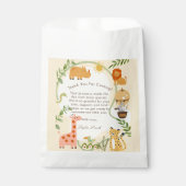Wild Safari Adventure Awaits Baby Shower フェイバーバッグ (正面)