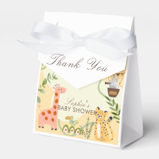 Wild Safari Adventure Awaits Baby Shower フェイバーボックス (正面サイド)