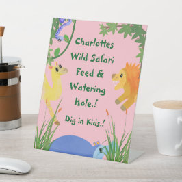 Wild Safari Birthday Party Snacks  台座サイン