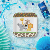 Wild Safari Jungle Animals Party Paper Plate ペーパープレート (パーティー)