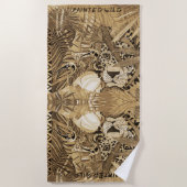 Wild Sepia Leopard   ビーチタオル (正面)