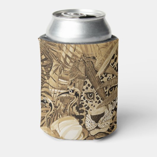 Wild Sepia Leopard Can Cooler 缶クーラー (缶裏面)