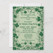Wild Shamrock Vine Funky Saint Patricks Day Party  招待状 (正面)