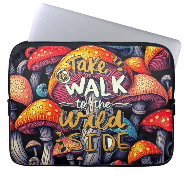 Wild Side Mushroom Laptop Sleeve ラップトップスリーブ (正面)
