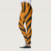Wild Side Tiger Print Orange Black Halloween レギンス (左)