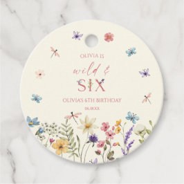 Wild & Six ワイルドフラワー 6歳の誕生日パーティー フェイバータグ