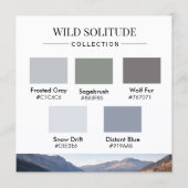 Wild Solitude Color Palette Card 招待状 (正面)