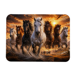 Wild Spirit Stampede – 荒々しい奔走の馬 アート マグネット
