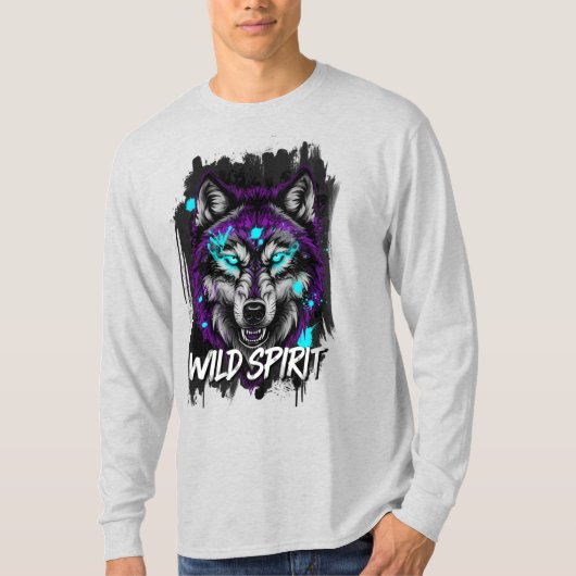 Wild Spirit – Urban Wolf Tee Tシャツ (正面)