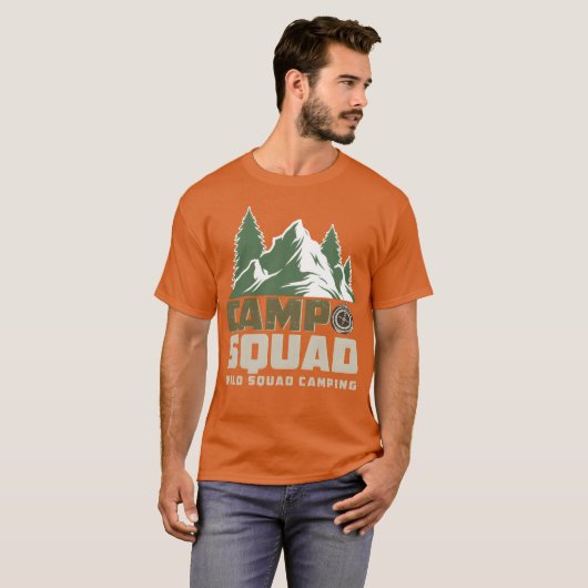 WILD SQUAD CAMPING retro Tシャツ (正面フル)