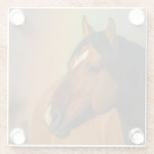 Wild Stallion, Golden Light and Rainbow ガラスコースター (裏面)