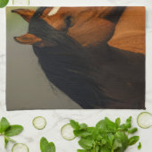 Wild Stallion, Golden Light and Rainbow キッチンタオル (折り畳み)