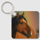 Wild Stallion, Golden Light and Rainbow キーホルダー (正面)