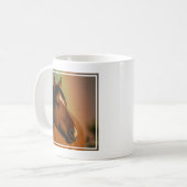 Wild Stallion, Golden Light and Rainbow コーヒーマグカップ (正面左)