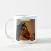 Wild Stallion, Golden Light and Rainbow コーヒーマグカップ (左)