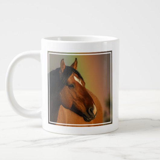 Wild Stallion, Golden Light and Rainbow ジャンボコーヒーマグカップ (左)