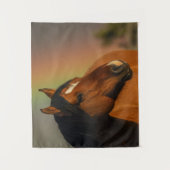 Wild Stallion, Golden Light and Rainbow タペストリー (正面)