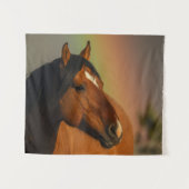 Wild Stallion, Golden Light and Rainbow タペストリー (正面(横))