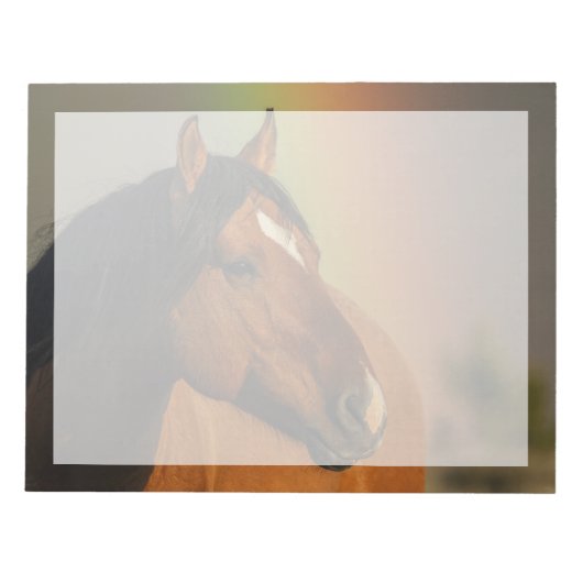 Wild Stallion, Golden Light and Rainbow ノートパッド (正面)