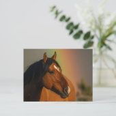 Wild Stallion, Golden Light and Rainbow ポストカード (スタンド正面)
