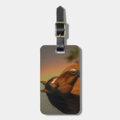 Wild Stallion, Golden Light and Rainbow ラゲッジタグ (正面縦)