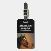 Wild Stallion, Golden Light and Rainbow ラゲッジタグ (正面縦)