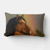 Wild Stallion, Golden Light and Rainbow ランバークッション (正面)